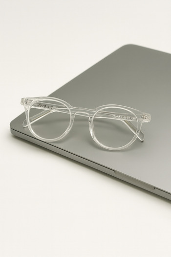 Eyesofia Petts Unisex Transparent Colorful Blue Block Blue Light Filter Glasses