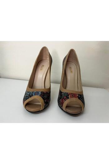 Eylül Spor Flower Patterned Everyday Heels