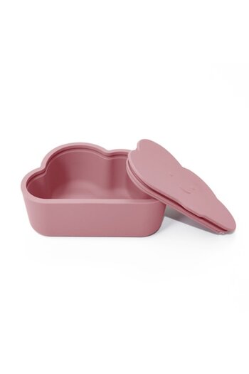 OEM Silicone Snack Container with Lid, Cloud Shape, Pink, 11 cm