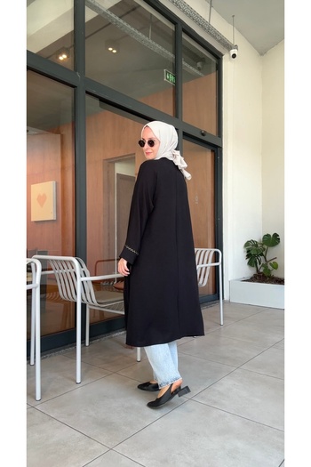 Melek aydın Long Tunic with Slit Details on the Sides