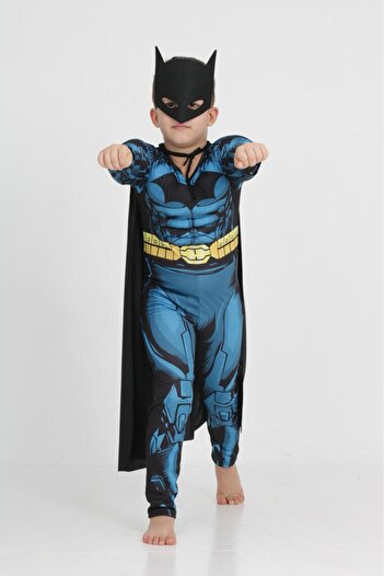Batman Disney Marvel Kaslı Çocuk Kostümü - Çocuk Kaslı Kıyafeti