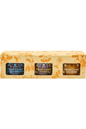 Aronia Charlottenburg Pack of 3 Types of Honey — Health and Flavor from Aronia, Sea Buckthorn and Siberian Blueberry