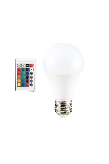 ToptanPasaj 9W E27 Rgb and White Light Controlled Bulb