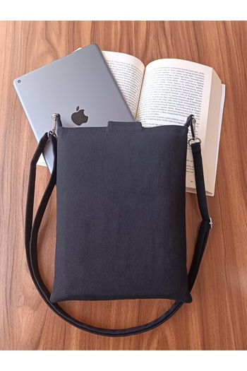 AKSESUARSEPETİ Handmade Pouch with Adjustable Strap, Case Bag, Tablet Case, Book Bag, Organizer Bag,