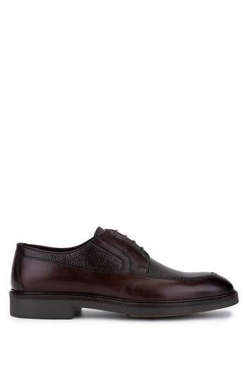 Tamer Tanca Men's Genuine Leather Brown Classic Shoes