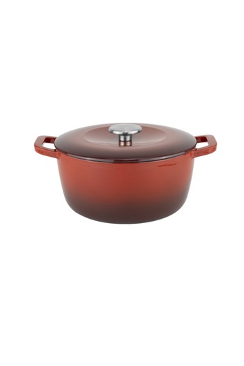 Raki Enameled cast iron pot with lid 4.5 liters, 24.8xh12cm, red