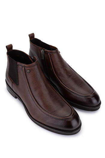 Tamer Tanca Men's Genuine Leather Tan Classic Boots