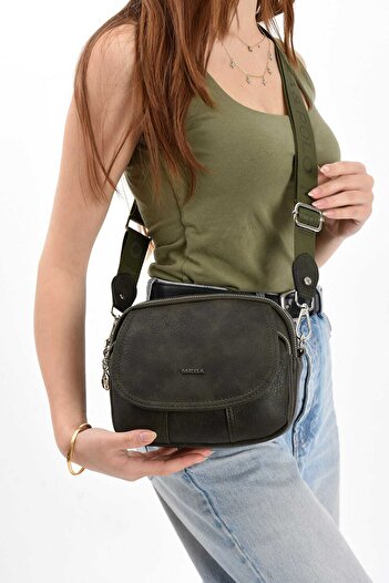 H&D COLLECTİON Very Useful Long Strap Crossbody and Shoulder Bag with 4 Compartments