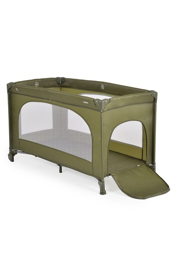 Moni Folding single-height bed Uno, wheels with brakes and zippered door, 120x60 cm, Pink