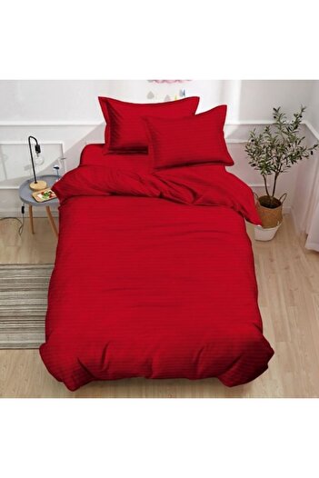 Casa de Vis Set lenjerie de pat, 1 persoana, 140 x 200 cm, cu elastic, DY-05, tip damasc, 4 piese