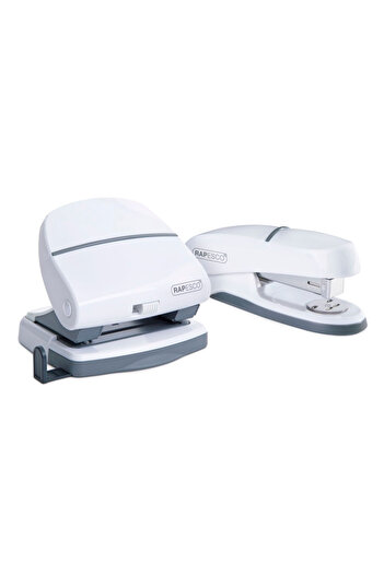 Rapesco Capsator din plastic P20 plus perforator P30, blister alb