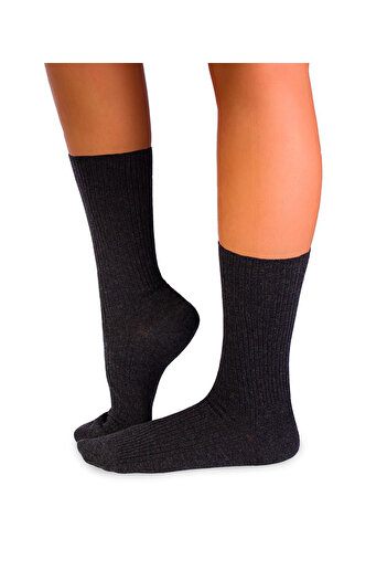 Pirin Hill Long cotton socks without elastic Anthracite