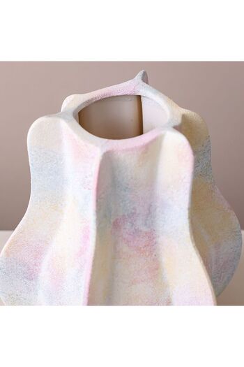 Danube Home Lexie Berry Abstract Vase – Modern Peach Ceramic Centerpiece for Home & Office Décor