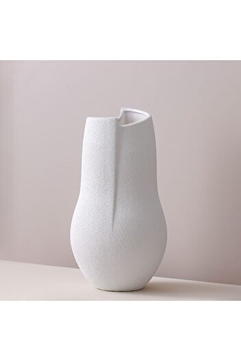 Danube Home Lexie Caramel Abstract Vase Grey – Stylish Modern Flower Vase for Home & Office