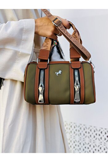 Çanta Trend Women's Shoulder Strap Handbag with Zipper Accessories