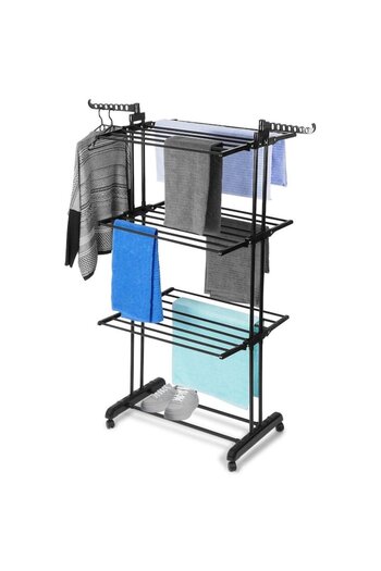 stuffix Vertical Clothes Dryer, Vilde, 125x64x170 cm, Metal, Black