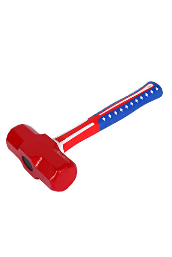 Lawazim Engineer Hammer 3lb American Flag - Heavy Duty Shock Absorbing Hammer for Metalwork and DIY