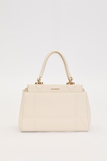 Levidor Cream Stripe Stitching Model Handbag