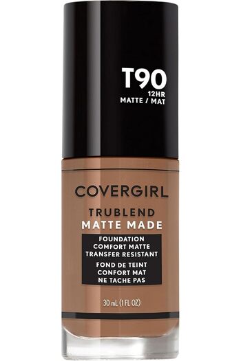 covergirl TruBlend Matte Made Liquid Foundation – T90 Tawny, Long-Wear, Oil-Control Formula