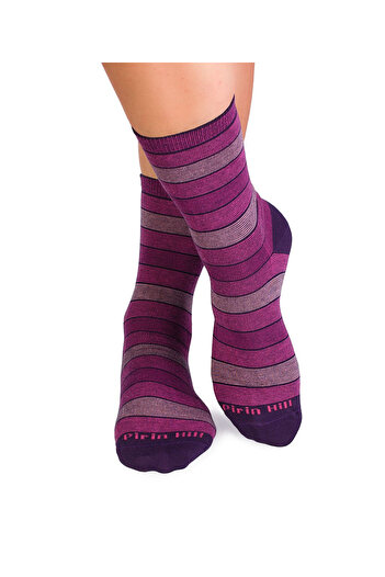 Pirin Hill Striped cotton socks 98% COTTON RICH Pink