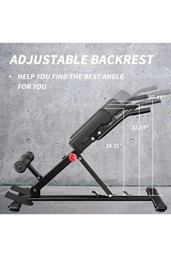 Proxima Health & Fitness POWERLEX Adjustable Roman Chair Back Hyperextension Bench - Ultimate Abdominal, Back, and Leg Streng