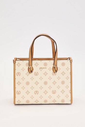 Levidor Coffee Lvd Printed Handbag