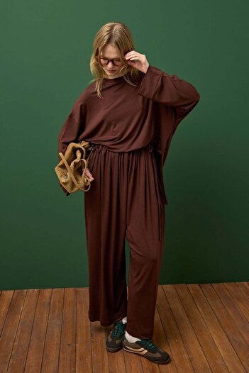 Ceylan Otantik Chocolate Viscose Relax Set