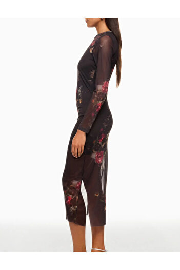 AllSaints midi dress, black
