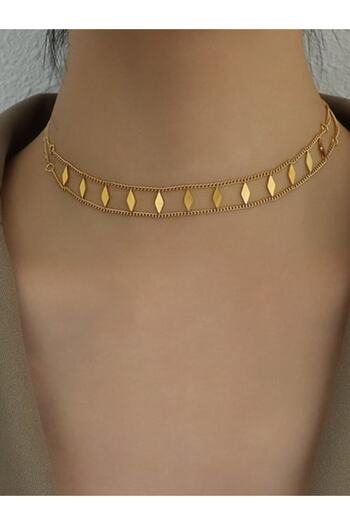 Hinari Harmony Cascade Rose Gold-Plated Stainless Steel Necklace