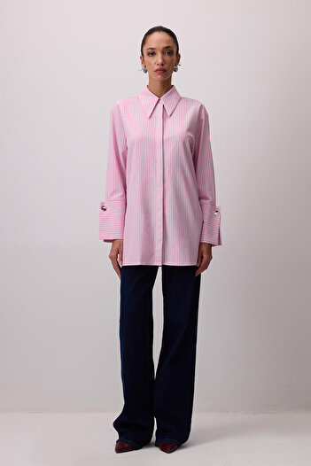 Touché Privé WIDE CUFF STRIPED SHIRT