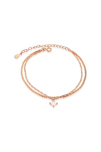 Hinari Coral Bay Rose Gold-Plated 925 Sterling Silver Bracelet