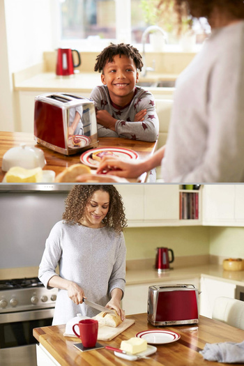 RUSSELL HOBBS 23220-56 Luna Compact Toaster - Red