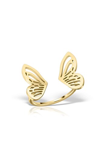Hinari Golden Freedom 14k Gold-Plated Stainless Steel Ring