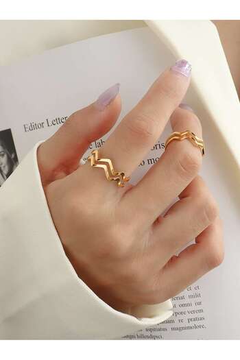 Hinari Royal Diadem Rose Gold-Plated Stainless Steel Ring