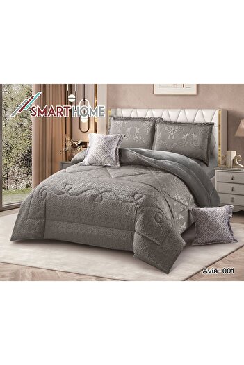 Moon Elegant and classy 6-piece winter fur bedspread