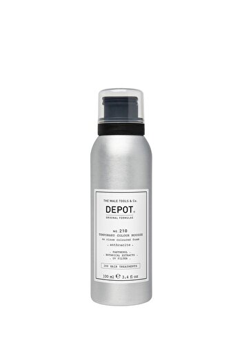 DEPOT , 200 Hair Treatments No. 210, Panthenol, Hair Colour Leave-In Mousse, Anthracite, 100 ml