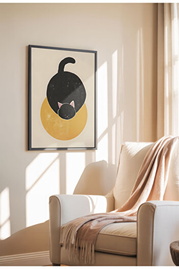 21mxm Black Cat Canvas Print – Digital Artwork on Unframed - Black Cat 13
