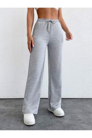 Miyalon Unisex Two Thread Elastic Waist Oversize Wide Leg Sweatpants