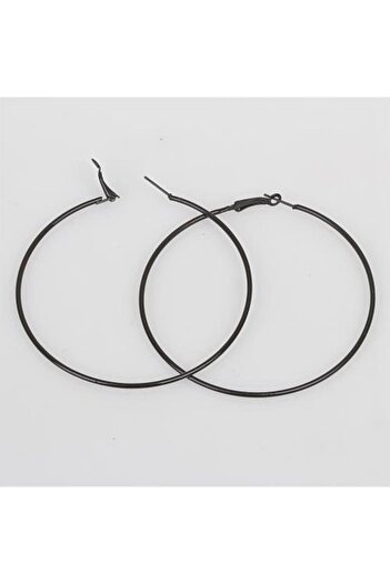 ZERO LAND Msa-Shop Classic Hoop Earrings-Black