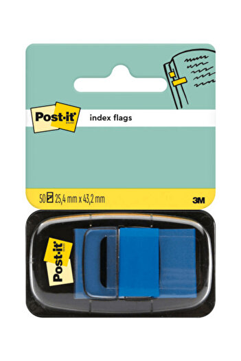 3M Index Post-It din plastic albastru