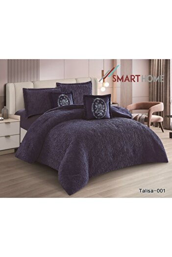 Moon Elegant and classy 6-piece winter fur bedspread