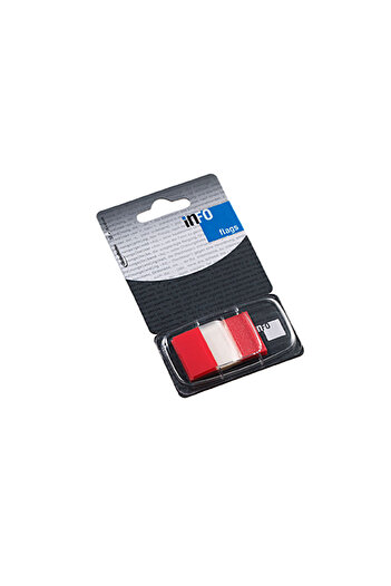 INFO NOTES Info Flags adhesive index 25 x 43 mm red