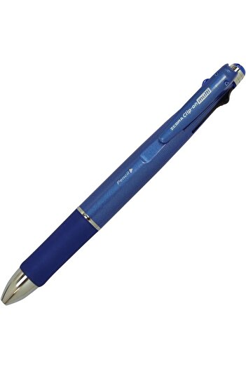 Zebra Technologies Zebra Clip-On 1000, 4 Color 0.7 mm Ballpoint Multi Pen 0.5 Pencil, Blue Body (B4SA2-BL)
