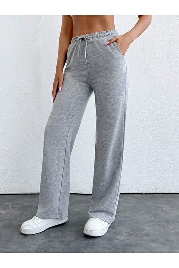 Miyalon Unisex Two Thread Elastic Waist Oversize Wide Leg Sweatpants
