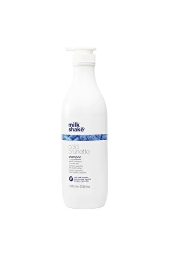 Milkshake Milk Shake, Cold Brunette, Moringa Oil, Hair Shampoo, Remove Warm Tones 鈥?Red/Orange, 1000 ml