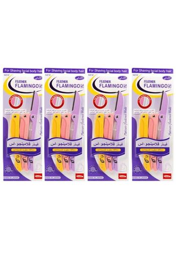 Flamingo Precision and Wonderful Shaving Razor Violet/Carnation/Yellow