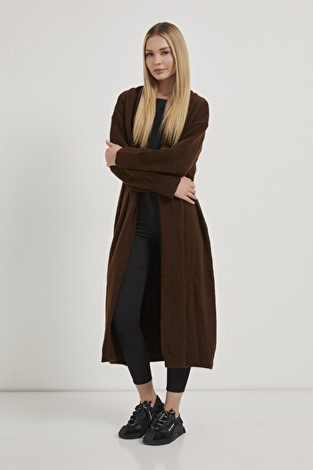 Arma Life Armalife 1193 Shawl Collar Long Knitwear Women Cardigan