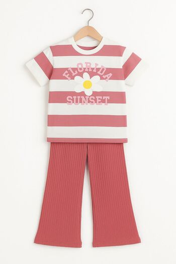 tunays shopping Girl's Florida Sunset Spanish Flare Pants Set
