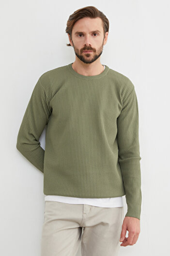 Fulla Moda Basic Crew Neck Knit Sweater