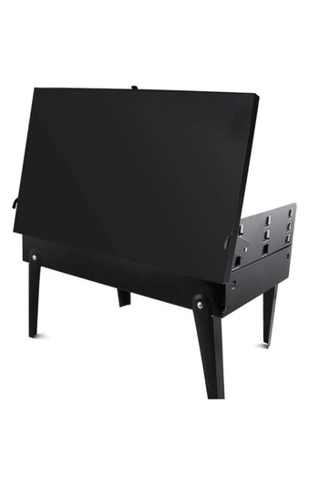 TEHNOSHOP Ultra-portable folding diplomat-type grill, 2 accessories included
